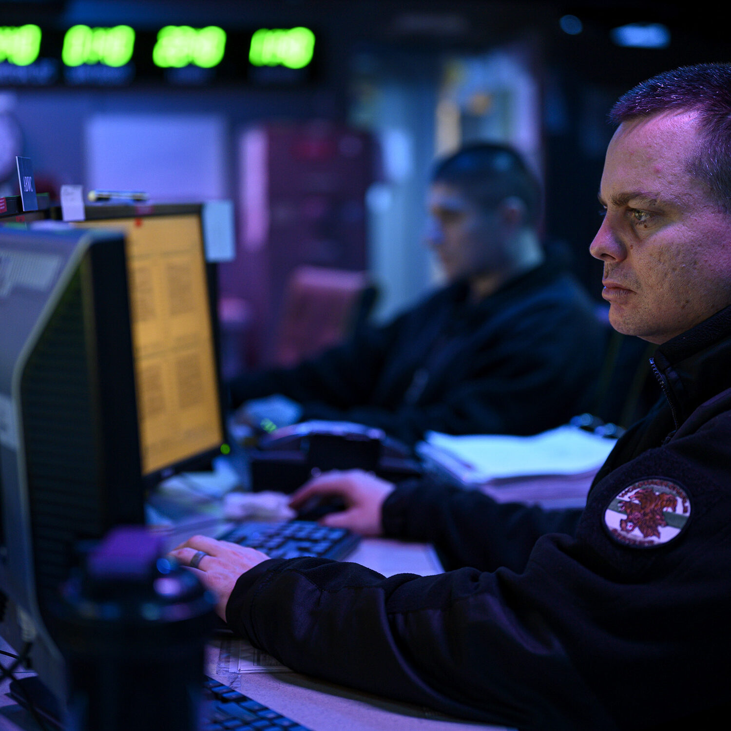 190825-N-PM193-1031

RED SEA (Aug. 25, 2019) Logistics Specialist 1st Class John Martin, assigned to Amphibious Squadron (CPR) 5, selected to become a chief petty officer, stands as the assistant battle watch captain inside the joint operations center aboard amphibious assault ship USS Boxer (LHD 4) during exercise Eager Lion 2019. Eager Lion, U.S. Central Command’s largest and most complex exercise, is an opportunity to integrate forces in a multilateral environment, operate in realistic terrain and strengthen military-to-military relationships. Boxer is part of the Boxer Amphibious Ready Group and 11th Marine Expeditionary Unit and is deployed to the U.S. 5th Fleet area of operations in support of naval operations to ensure maritime stability and security in the Central Region, connecting the Mediterranean and the Pacific through the Western Indian Ocean and three strategic choke points. (U.S. Navy photo by Mass Communication Specialist 3rd Class Alexander C. Kubitza/Released)